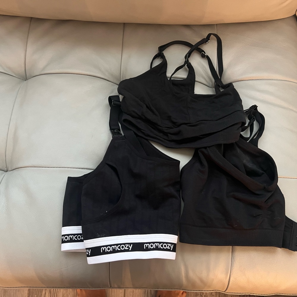 Lot of 3 nursing bras: momcozy size L, HofishL, bodily M(fits as a large)